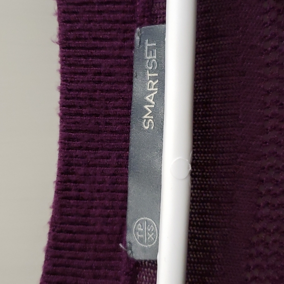 Purple Smart Set knit t-shirt size XS - Picture 4 of 5